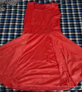 Coral Pink Fit &amp; Flare Dress