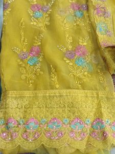 Yellow Embroidered Salwar Kameez