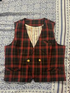 Vintage Plaid Vest