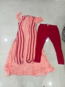 New Three PCs Suit(Kurti,Shrug And Pant)