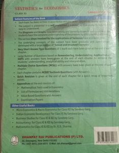 Statistics For Economics Class 11 Commerce