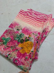Floral Print Saree