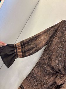 Snakeskin Print Tie-Waist Top