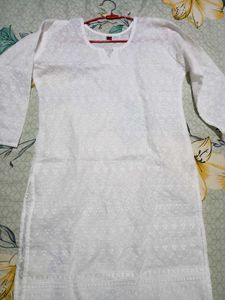 White Embroidered Kurta