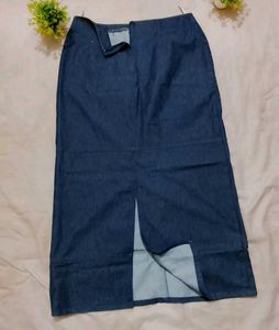 Denim long Skirt