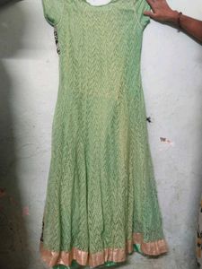 Elegant Green Embroidered Anarkali