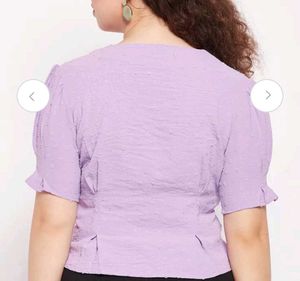 Lavender Button Down Top