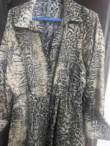Snakeskin Print Mini Dress