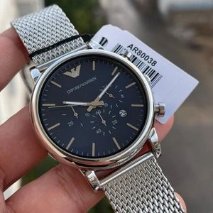 Emporio Armani Silver Luigi Watch