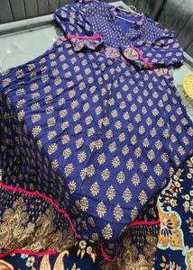 💙 Blue Anarkali  Gown