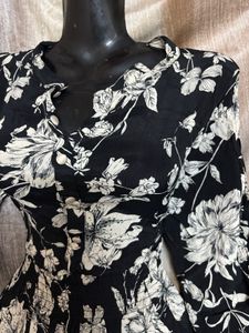 Black party wear floral Print Dress