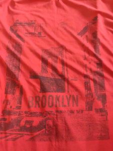 Red 'Brooklyn' Graphic T-Shirt