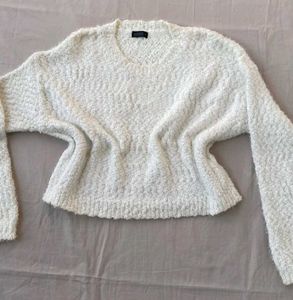 Cozy White Knit Sweater