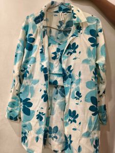 Floral Shirt and Tank Top Set