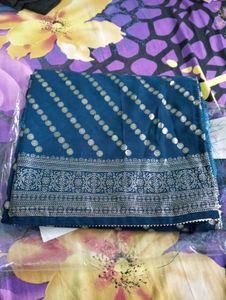 Blue Printed Fabric