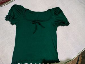 Olive Green Pretty Top. Also My Picture