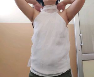 White Halter Top