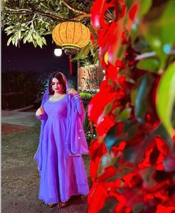 Purple Anarkali Suit