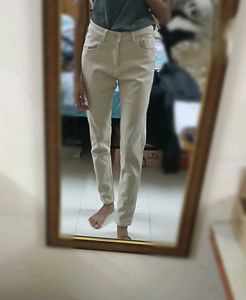 Beige Skinfit Jeans for Women