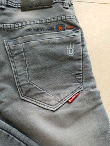 Gray Wash Denim Jeans