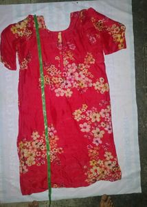 silk crepe suite red