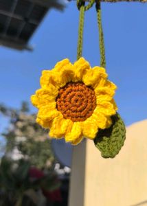 Crochet Sunflower charm