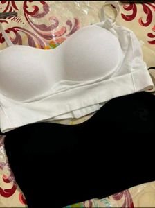 Comfy Black &amp; White Bralettes - Set of 2