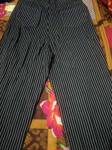 Striped High-Waisted Trousers