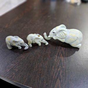 3pcs/set Cute Elephant Figurines Crafts Home Decor
