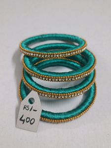 20% Off !! Handmade Silk Thread Bangles - 4