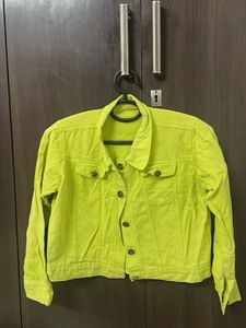 Lime Green Denim Jacket