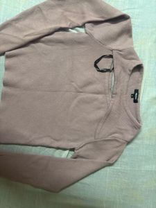 Mauve Cutout Sweater