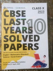 CBSE LAST YEN YEARS SOLVED PAPER CLASS 10