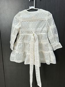 Cute Girls' White Lace Coat