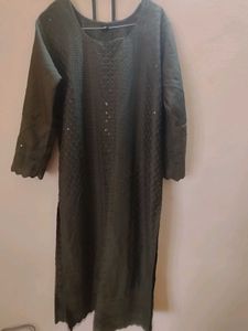 Elegant Olive Green Kurti