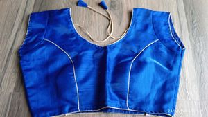 Elegant Blue Saree Blouse