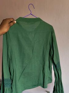 Green Long Sleeve Blouse