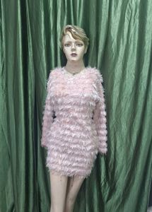 Pink Fuzzy Mini Dress
