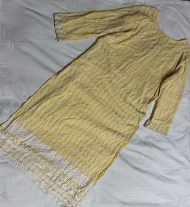 Chikankari Yellow Kurti 💛