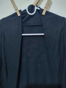 Black Open Front Cardigan Coverup Shrug