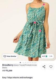 Green Printed Sundress