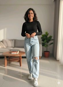 Ripped Light Wash Jeans