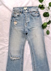 H&amp;M Ripped Bootcut Jeans