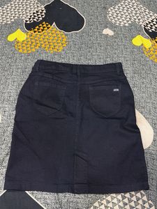 Navy Blue Straight Skirt