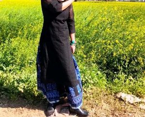 Black Embroidered Kurta