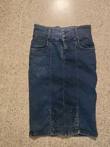 Denim Midi Skirt