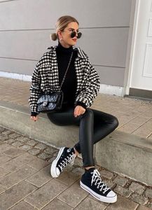 Pintresty Korean Imported Houndstooth Shacket