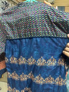 Soft Kalidar Ethnic Gown Pom-pom Lace &amp; dupatta