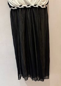 Elegant Black &amp; White Slip Dress
