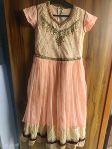 Elegant Peach Ethnic Dress